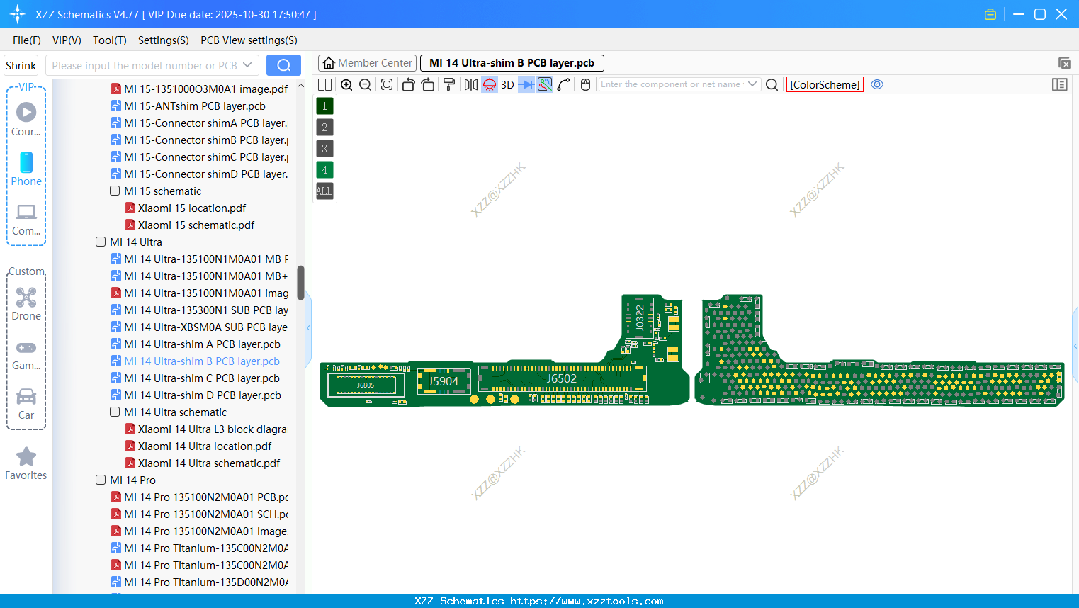Xiaomi MI 14 Ultra-shim B PCB Layer